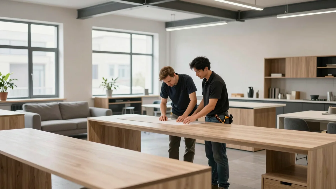 Saubere Möbelmontage in modernen Wohnräumen durch professionelle Handwerker, natürliches Licht